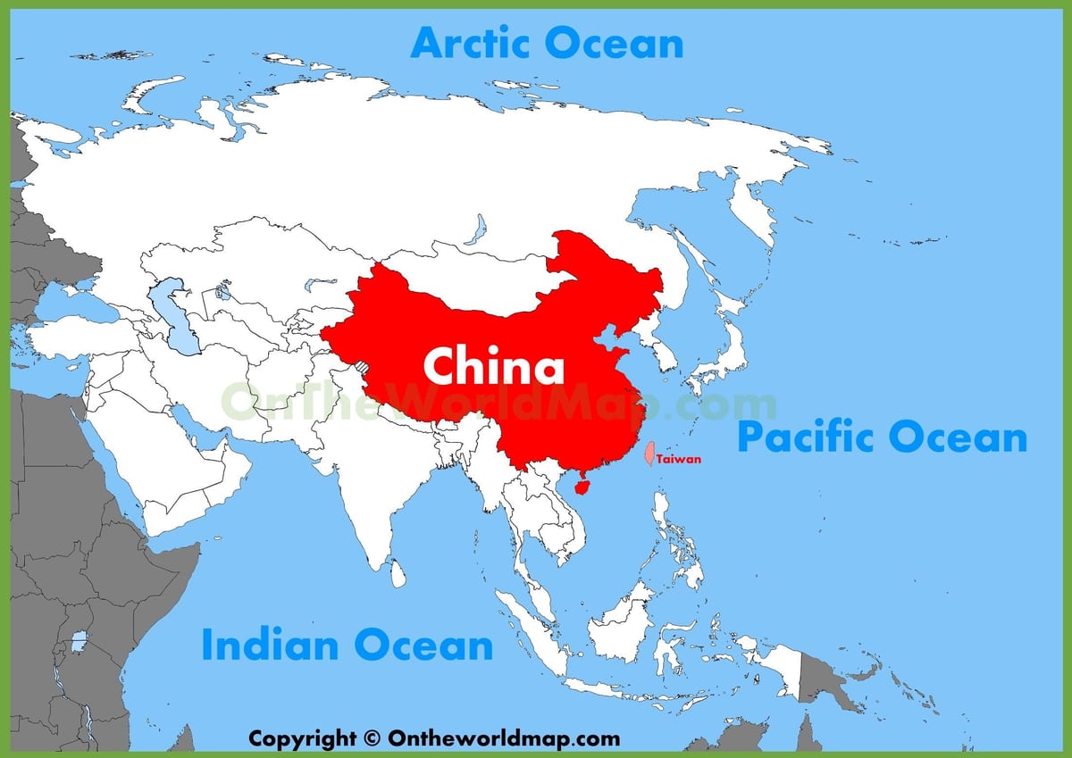 中国アジア地図