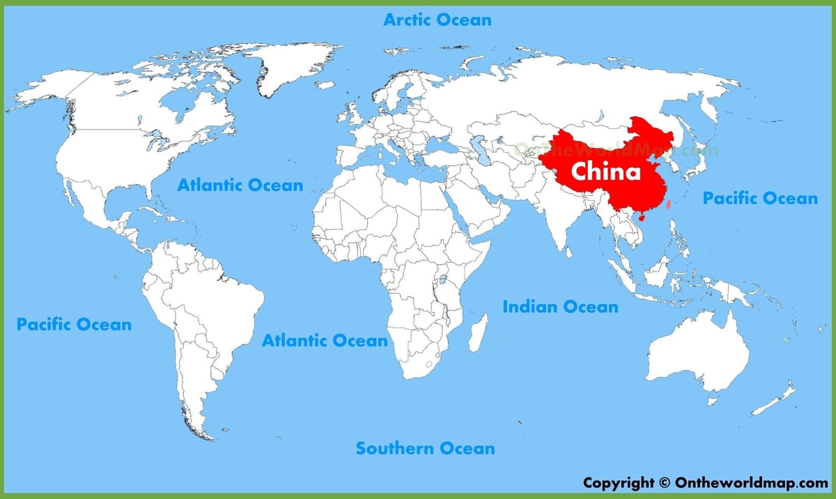 中国に世界地図