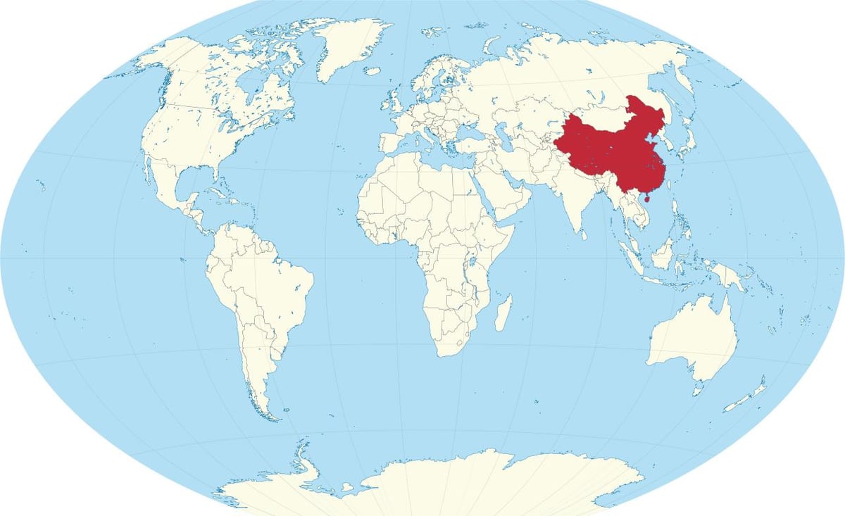 中国は世界地図