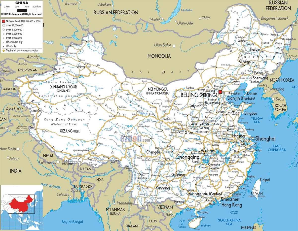 中国の道路地図