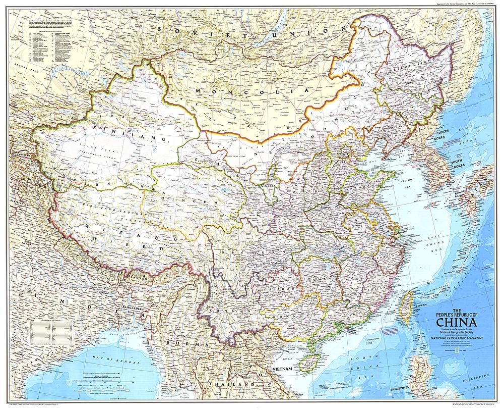 地図中華人民共和国