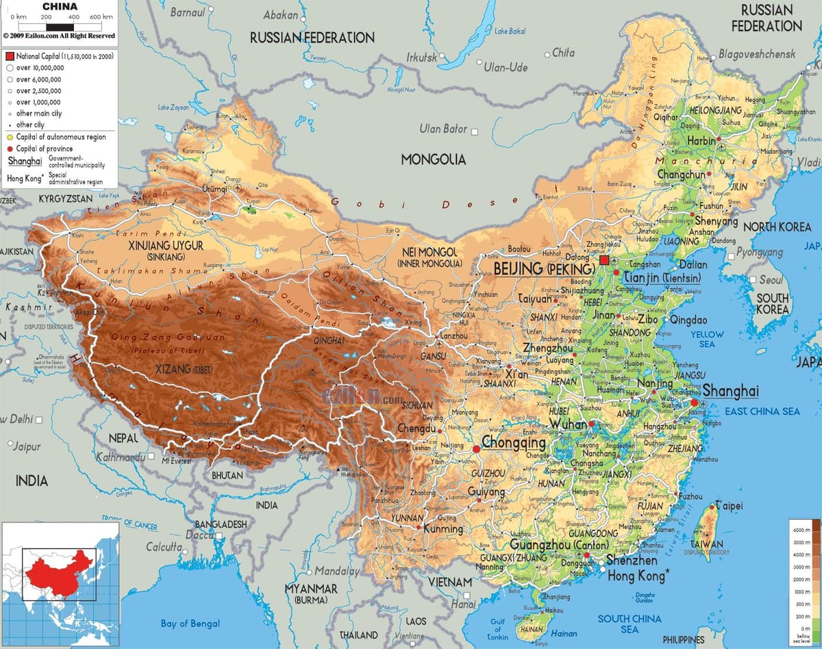 中国地図