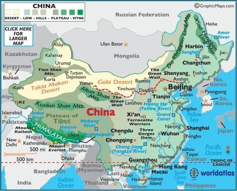 中国地図地理学