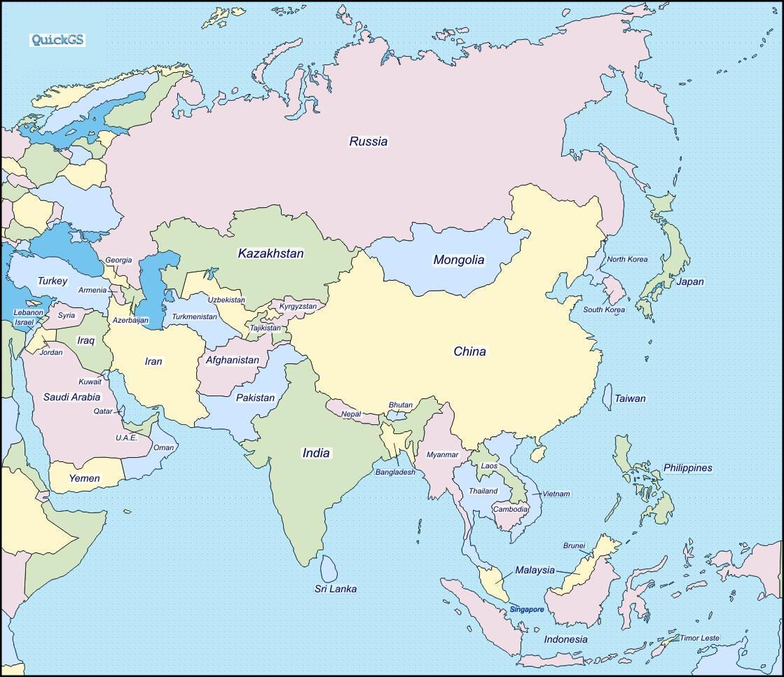 地図の中国および隣接国