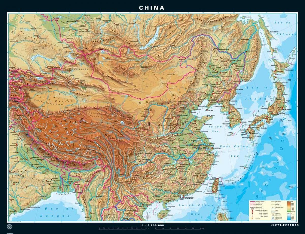 physiographic中国地図