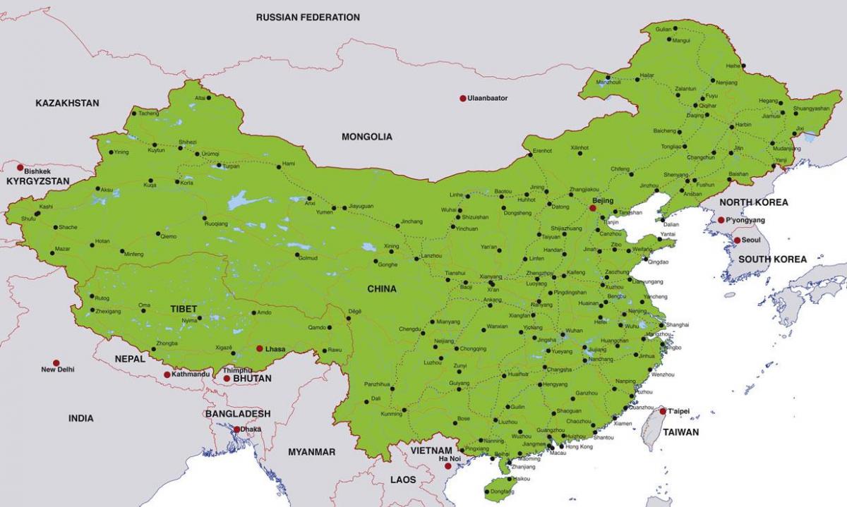 中国の都市地図