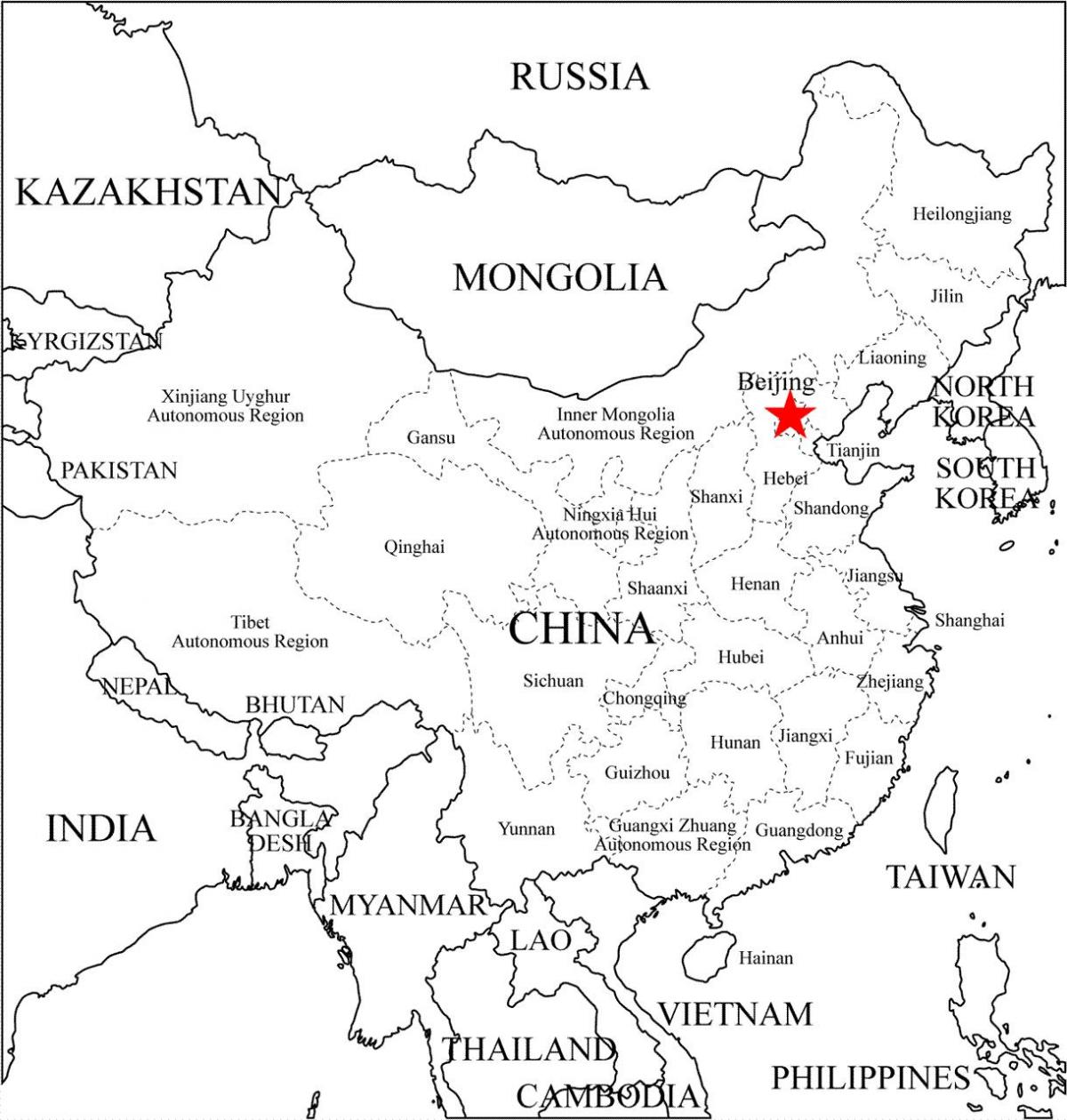 中国の概要地図