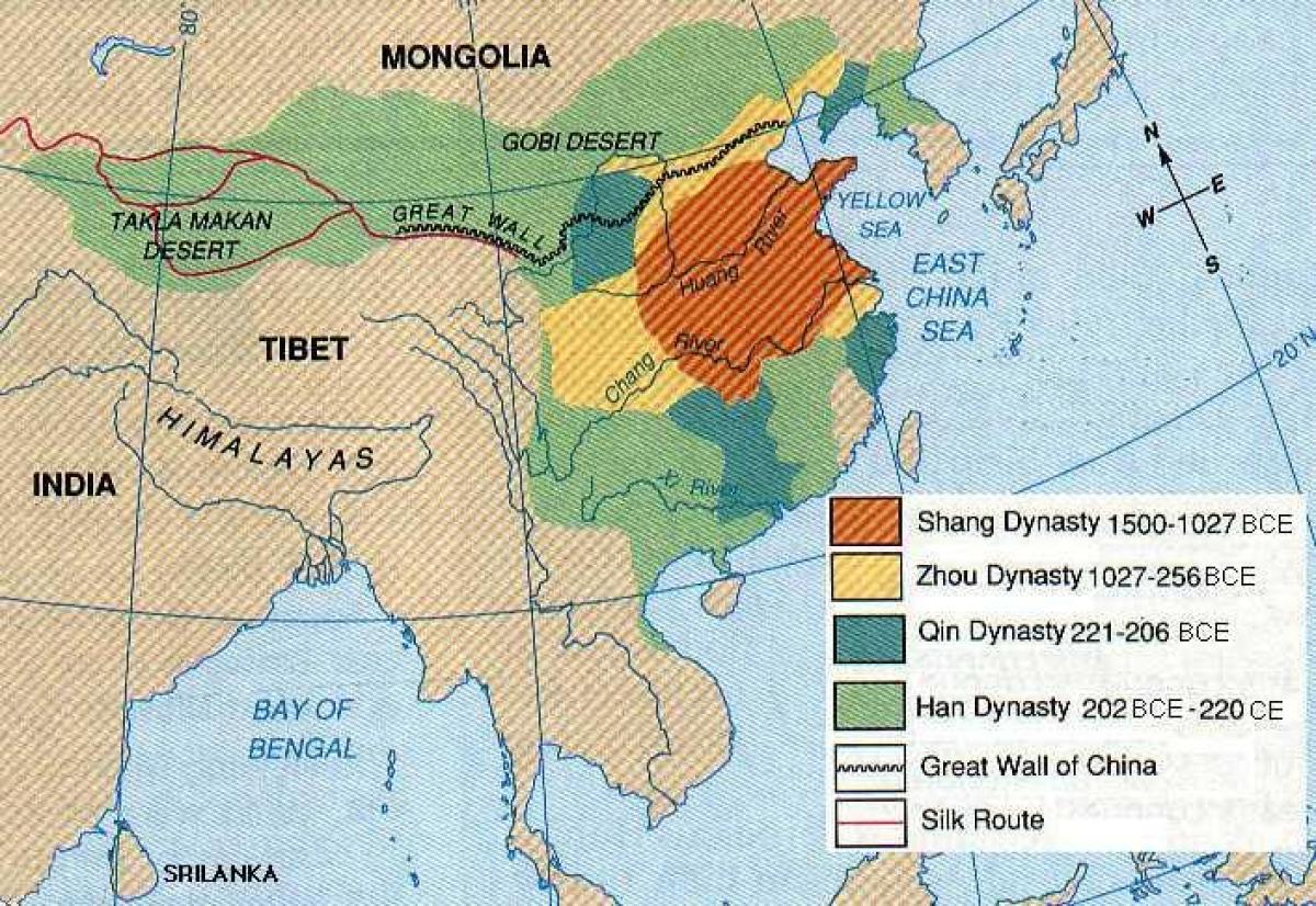 古代中国の地理-地図