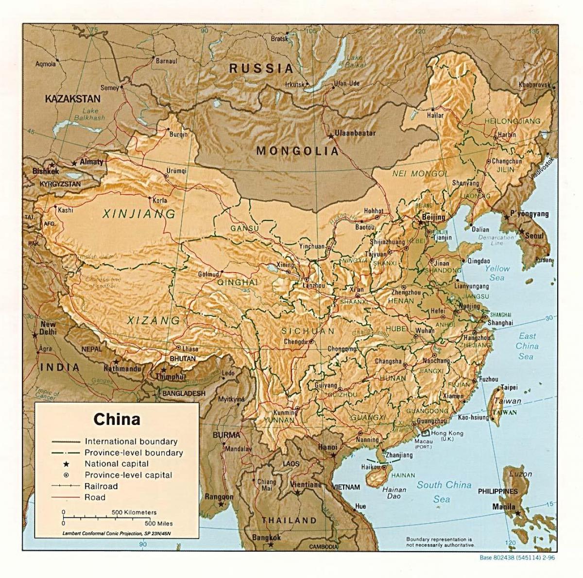 地理的地図中国
