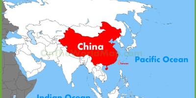 中国アジア地図