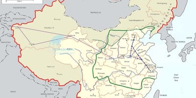 地図の中国のグランドカナル
