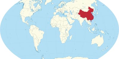 中国は世界地図