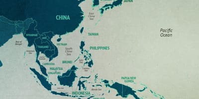 地図中国の海