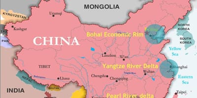 地図の中国のポート