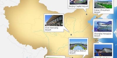 図中国の空港