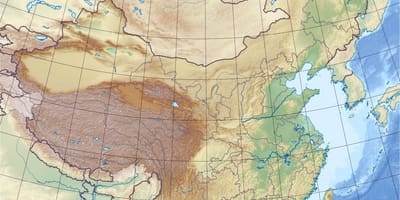 立体地図（レリーフマップの中国