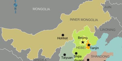 地図の北方中国