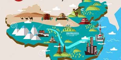 旅行地図の中国