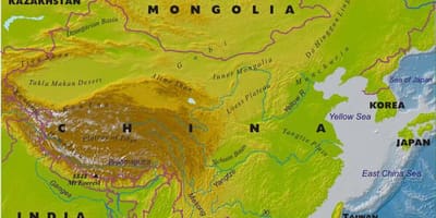 中国物理地図