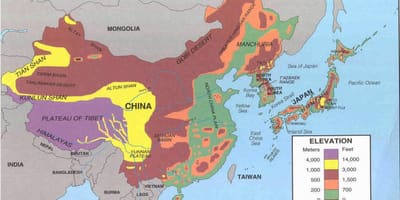 地図中国の砂漠