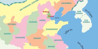 地図の中国東