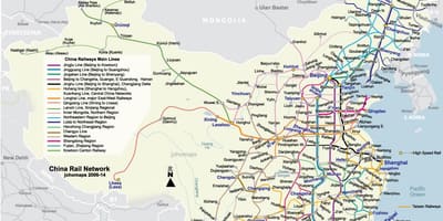 電車の中国地図
