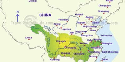 中国長江の地図