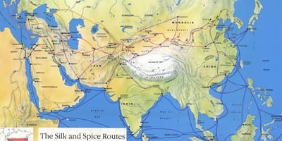 シルクロード-中国地図