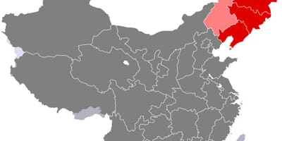 中国東北地方の地図