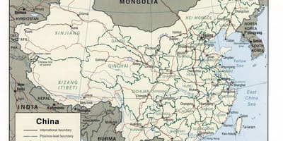 中国地図印刷可能