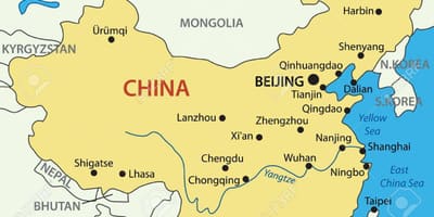 黄海中国地図