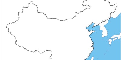 中国の白地図