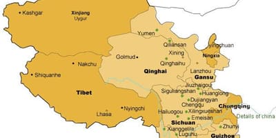 地図中国西