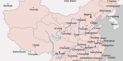 地図中国の都市