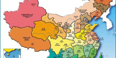 地図中国の州