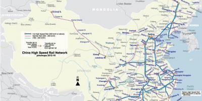 高速鉄道は中国地図